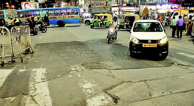 Overnight repair drive to patch up cratered roads ahead of puja