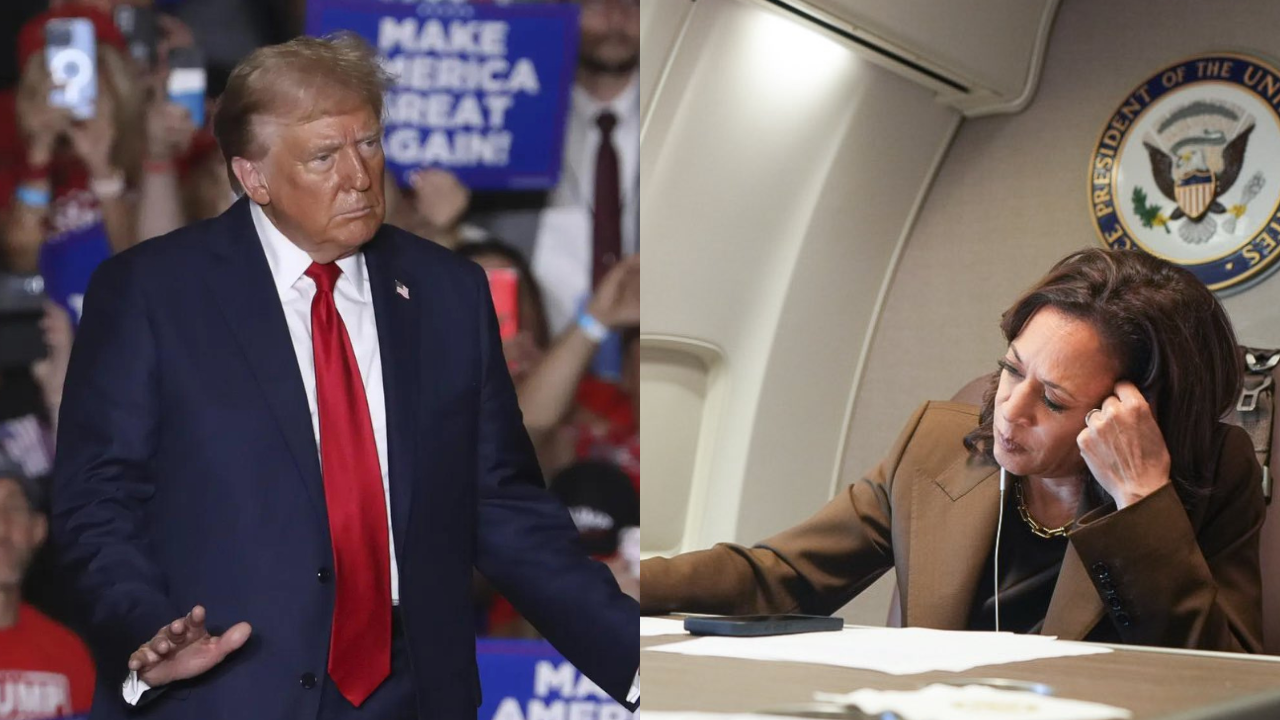 'Plug cord into phone': Trump claims Kamala 'fake and staged' photo of hurricane Helene response briefing