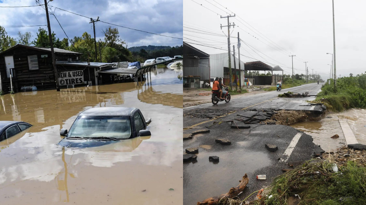 Before and after pictures show harrowing impact of Hurricane Helene