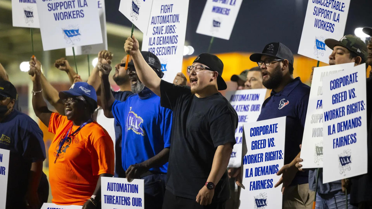 US port shutdowns: 45,000 dockworkers walk out over pay and automation