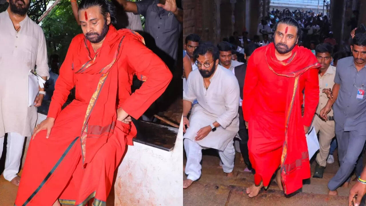Pawan Kalyan walks barefoot to Tirumala temple