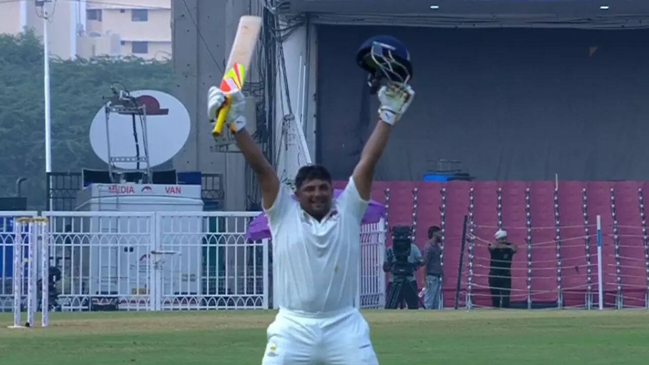 Sarfaraz becomes first-ever Mumbai batter to notch up Irani Cup double ton