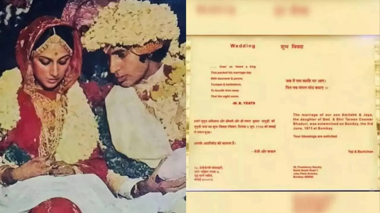 Amitabh and Jaya's wedding card and PICS go viral