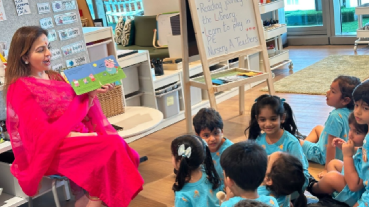 Nita Ambani turns story teller at grandson's school