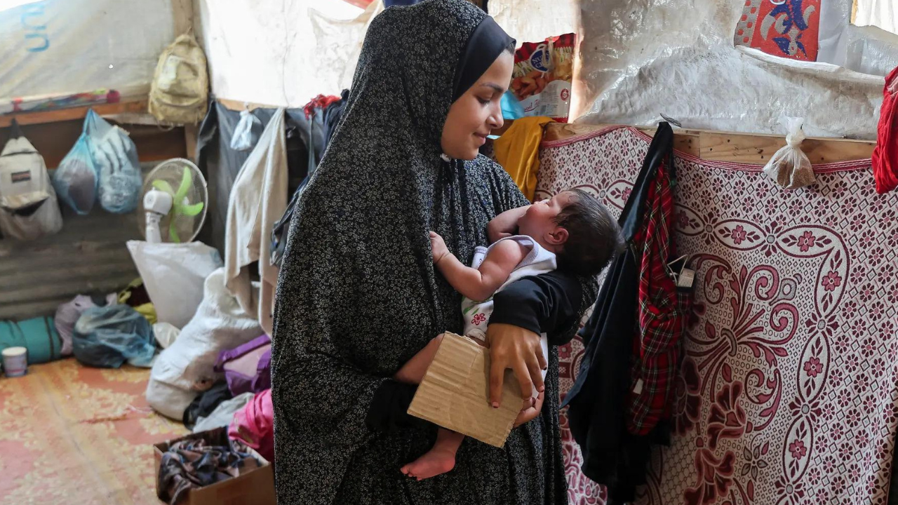 'Wouldn't have given birth': Gaza mother struggles to provide for newborns amid conflict