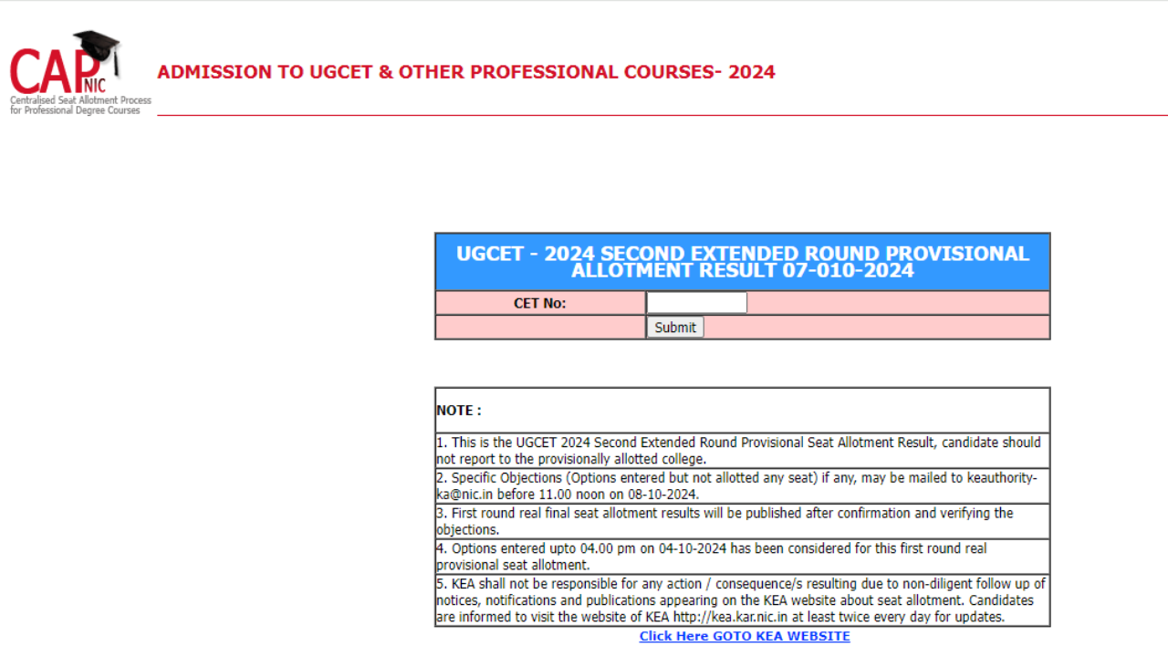 KCET counselling 2024 2nd extended round seat allotment result declared: Check direct link here
