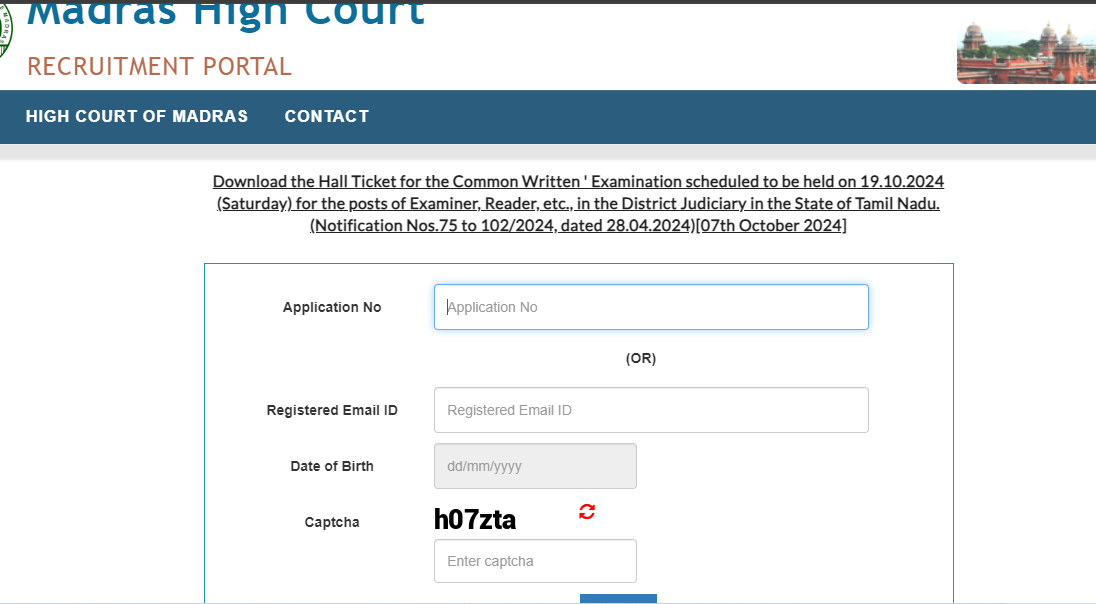 Madras High Court admit card 2024 for common written examination released at mhc.tn.gov.in: Direct link to download here