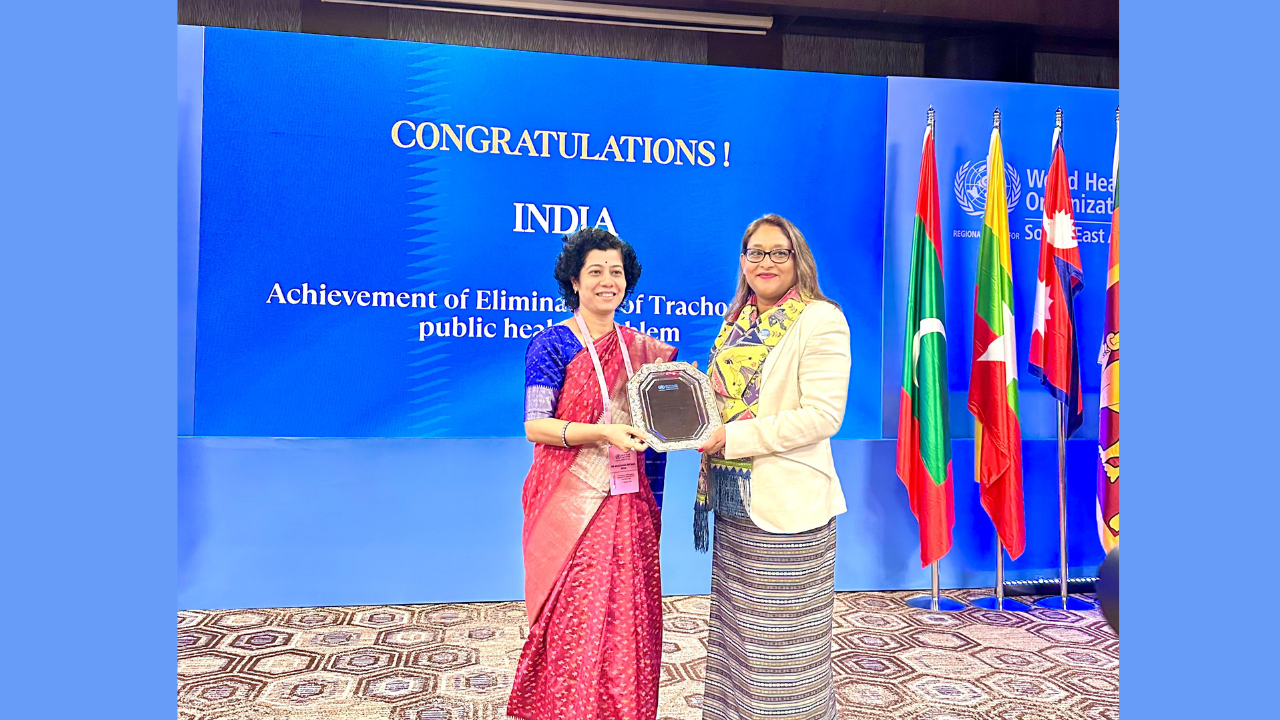 India awarded by WHO for eliminating trachoma