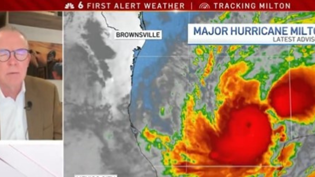 Watch: Florida weatherman breaks down on air while reporting about Hurricane Milton