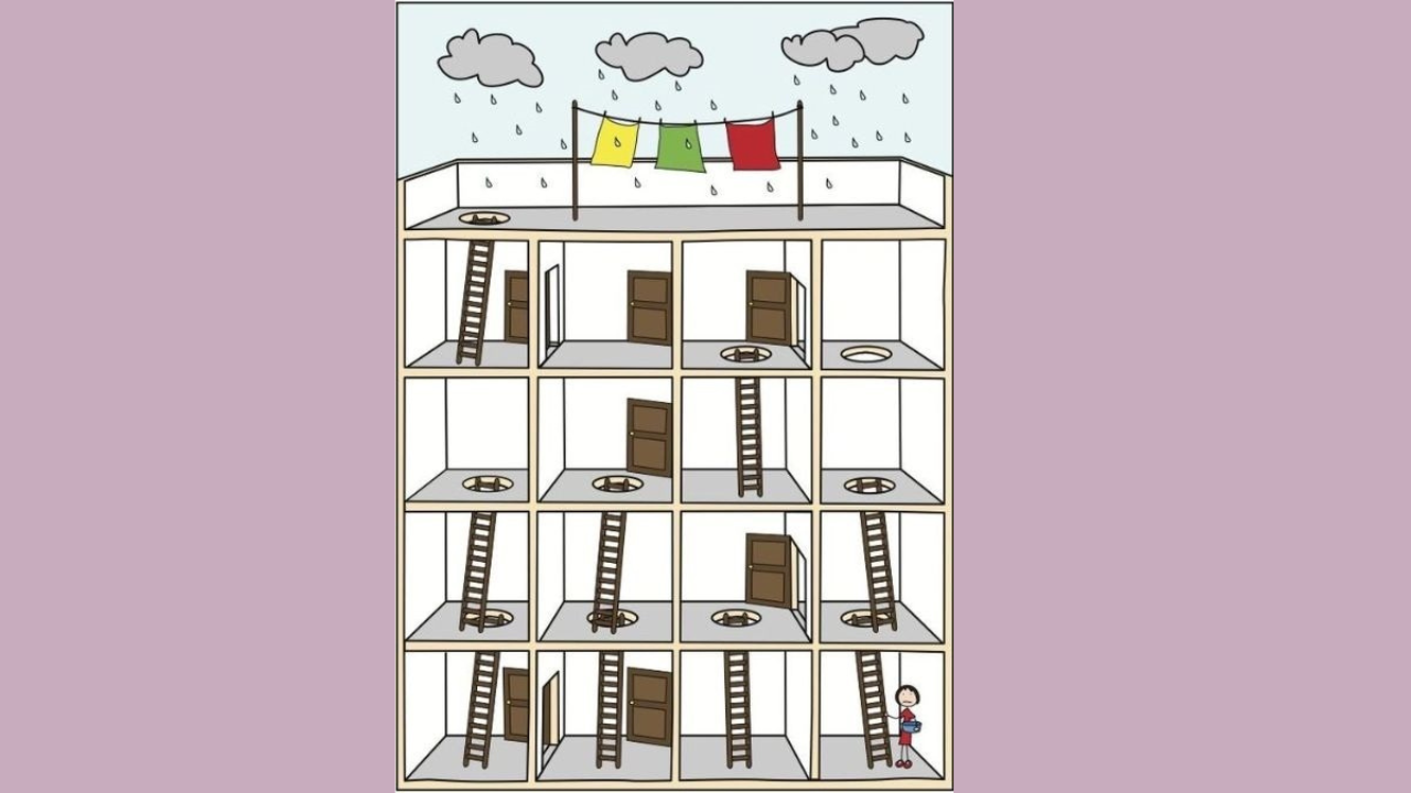 Optical Illusion: Only a real intelligent person can find the way to the terrace