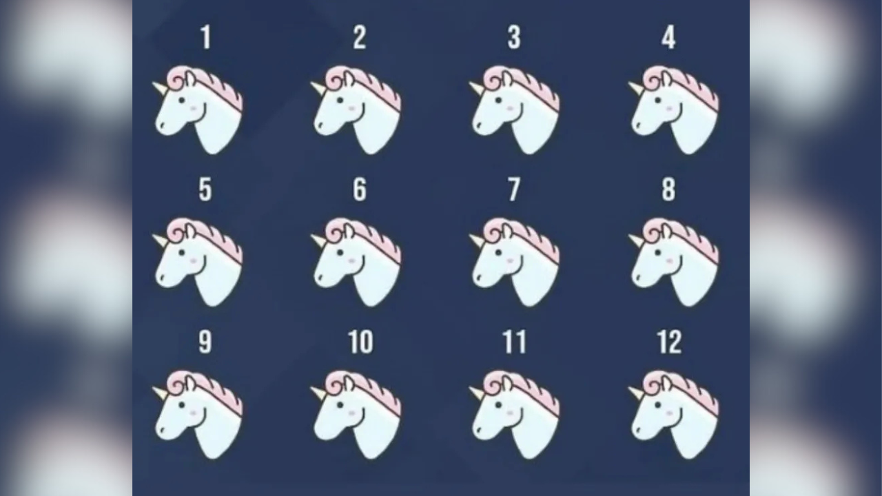 Only a true creative genius can spot the odd unicorn in 12 seconds!