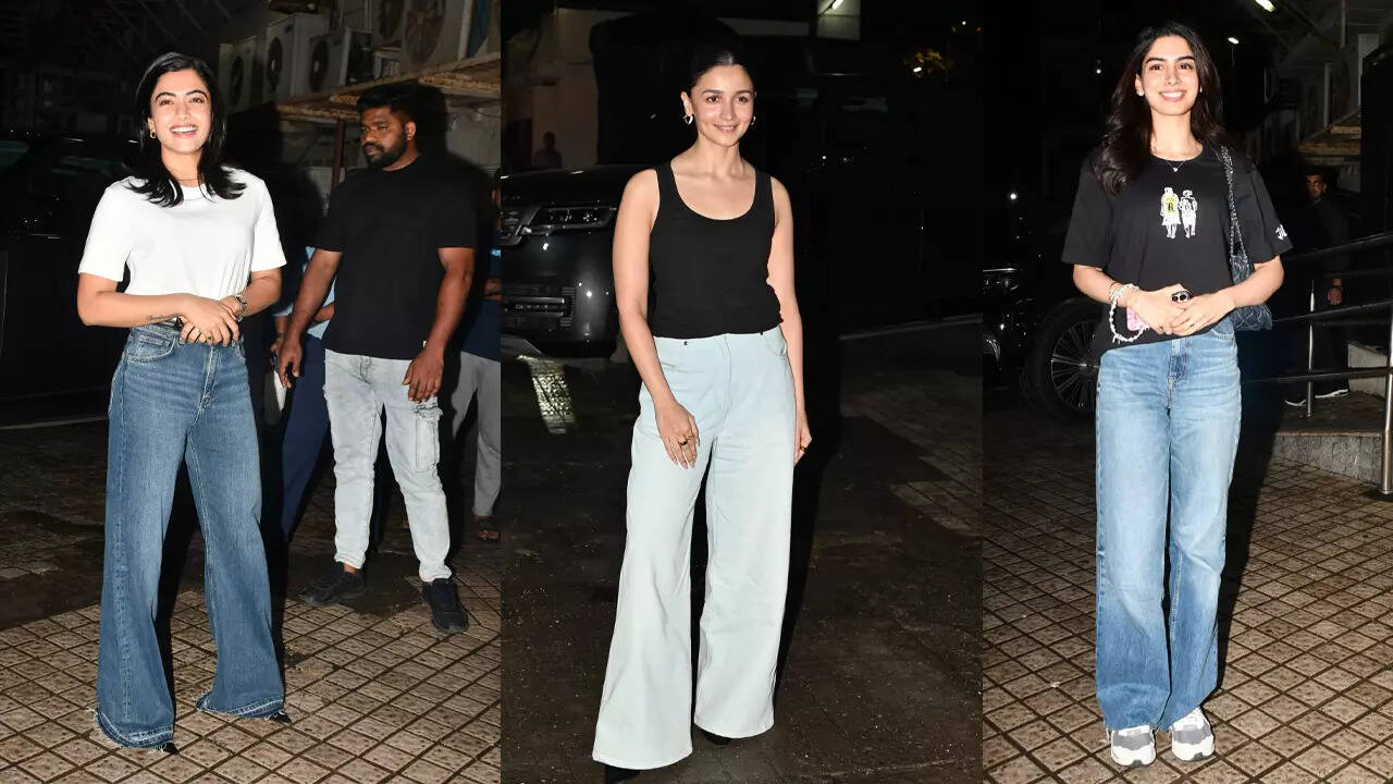 Alia, Rashmika, Khushi and others at Jigra screening