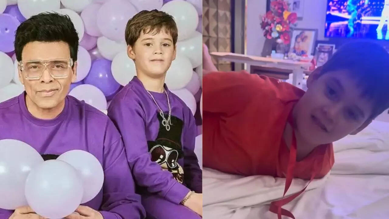 Karan shares a sweet moment with son Yash