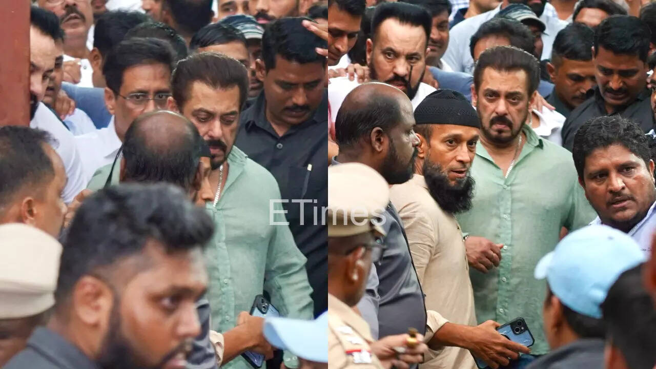 Salman leaves with teary eyes after paying respects to Siddique