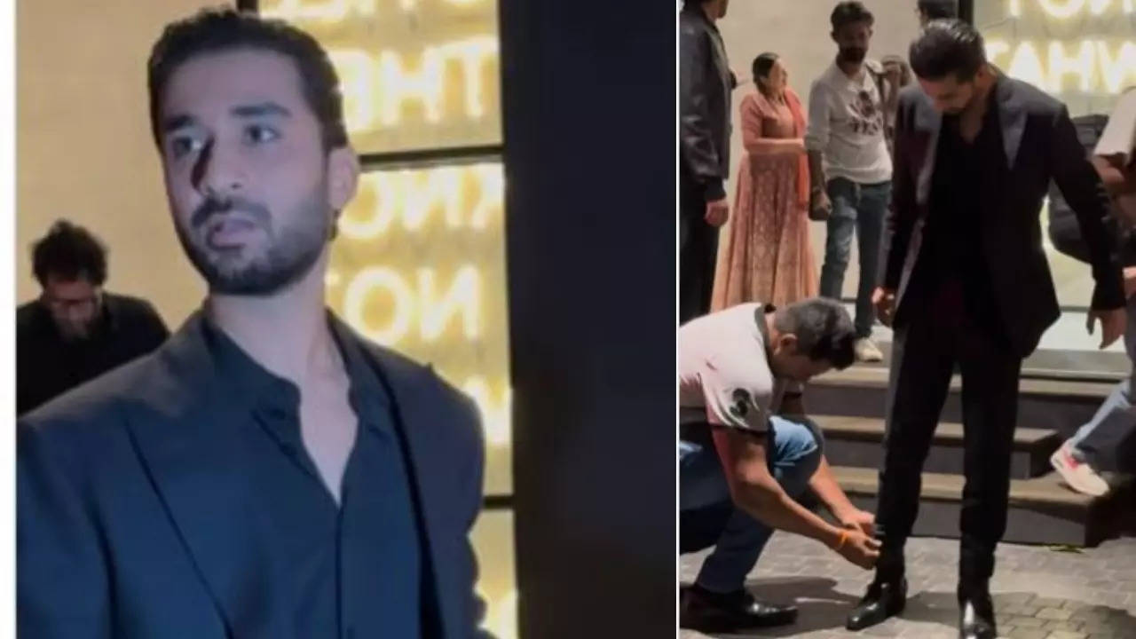 Fans react to Raghav getting his shoe lace fixed from someone