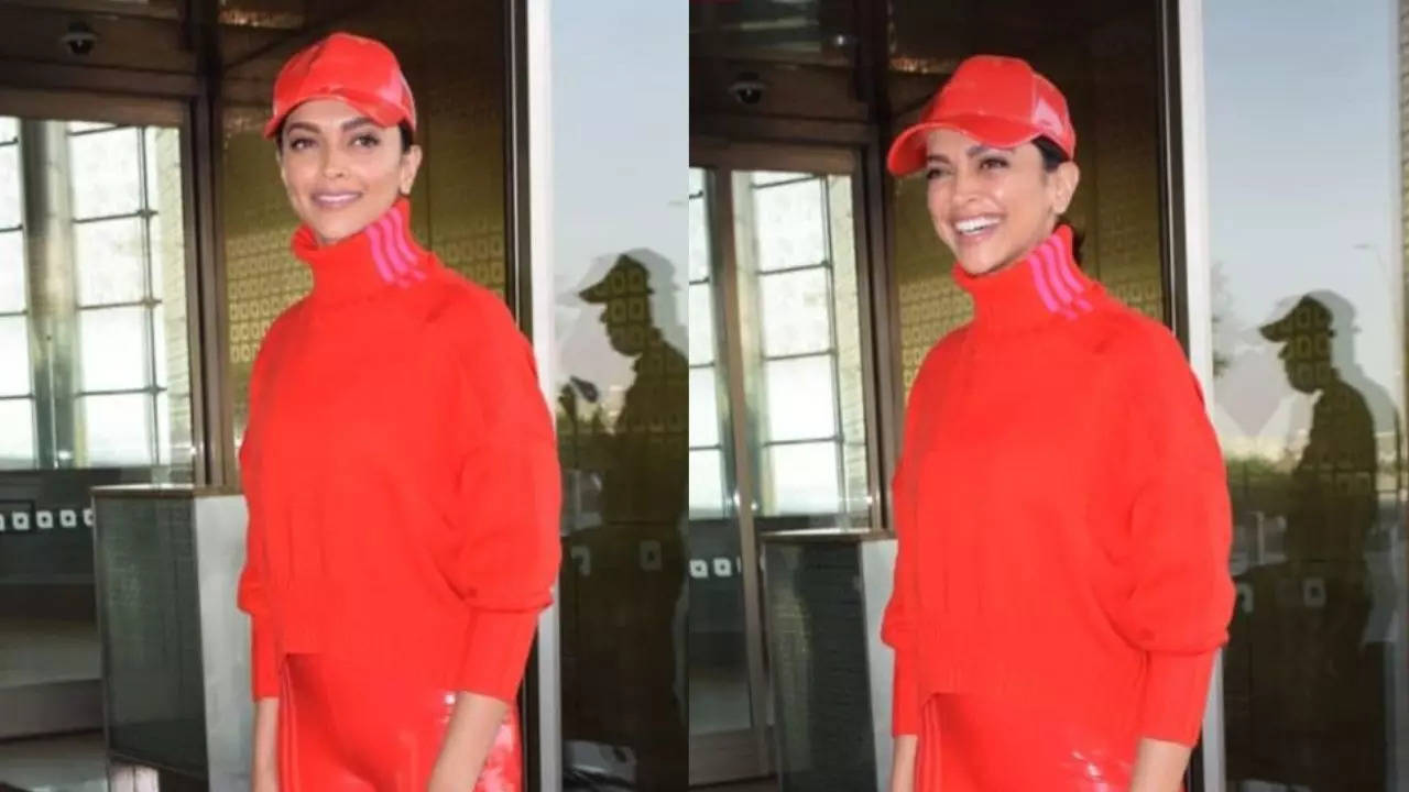 Watch: When Deepika Padukone turned heads in an all-red airport look | Hindi Movie News