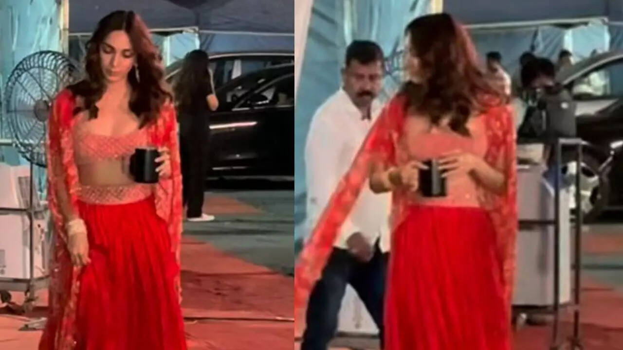 Kiara Advani spotted in a stunning red outfit
