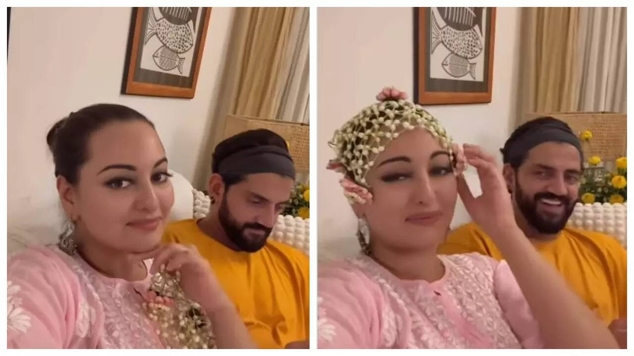 Sonakshi shares goofy video on 1st Karwa Chauth: Video