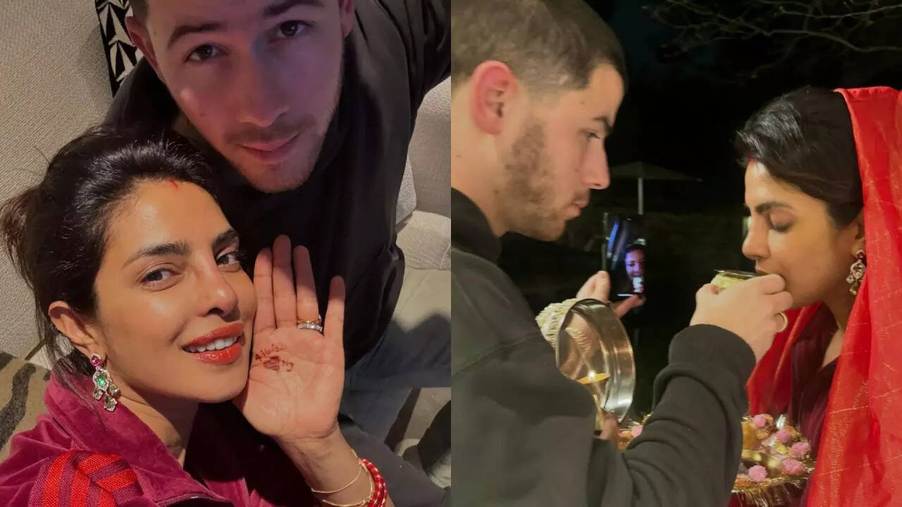 Priyanka-Nick's karwachauth PICS remind fans of DDLJ