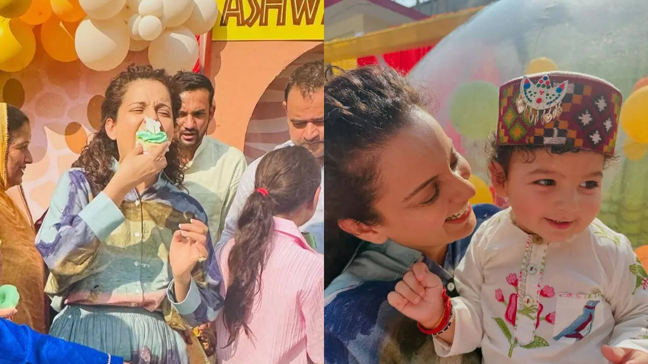 Kangana shares pics from nephew's first birthday