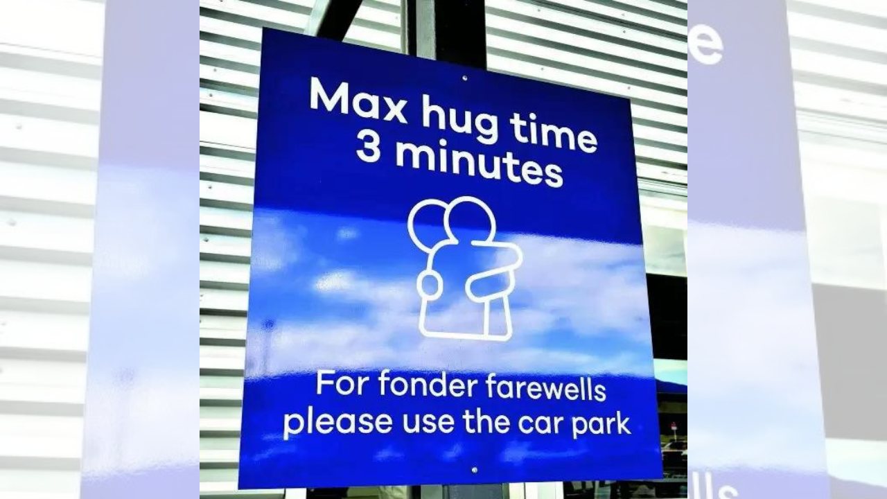 '3 minutes are enough': A New Zealand airport wants you to hug goodbye faster