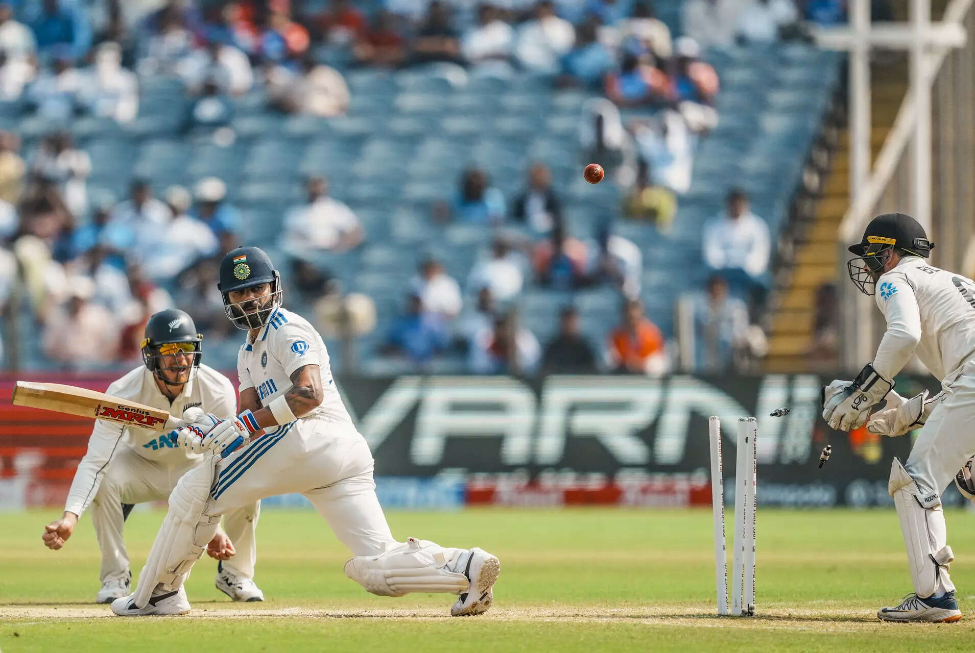 21 dismissals! Kohli's struggles against spin continue