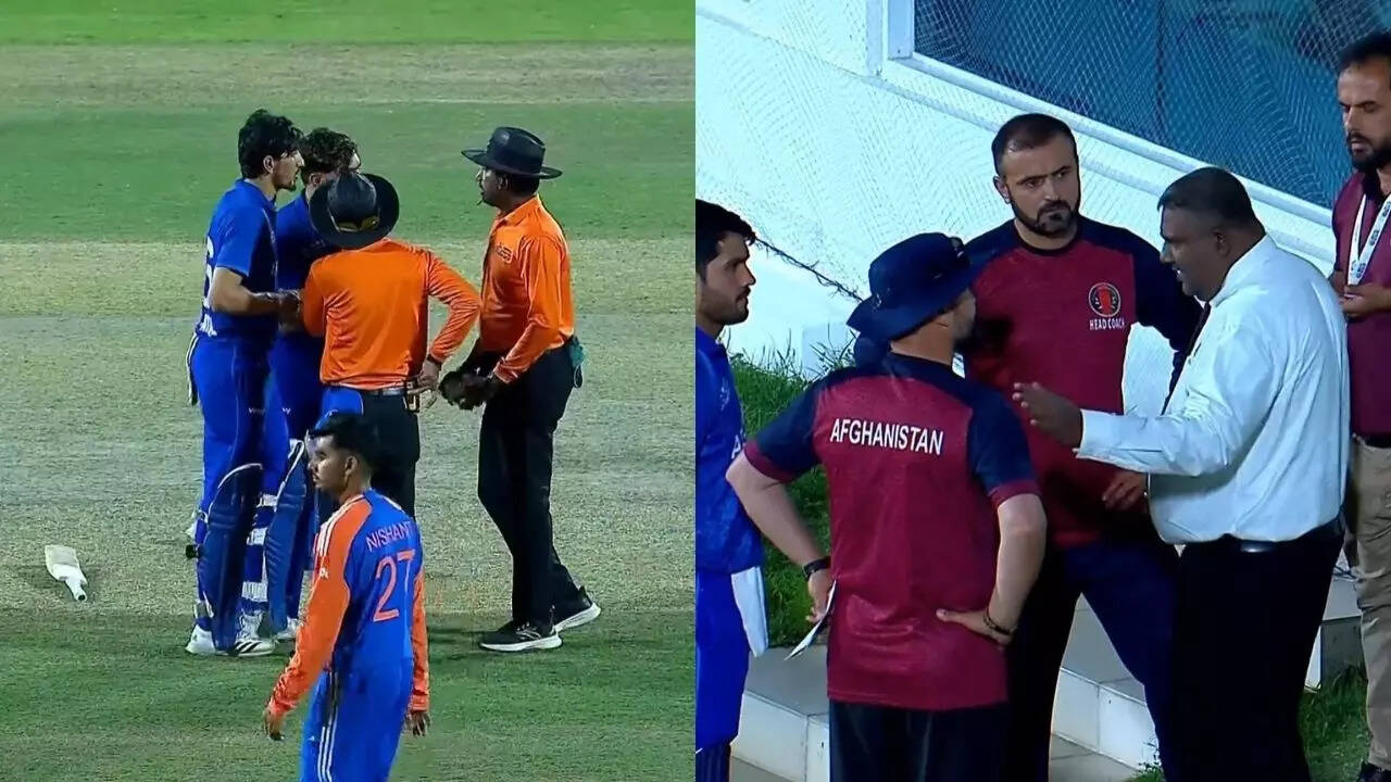 Umpire reverses decision without DRS in IND vs AFG semi-final
