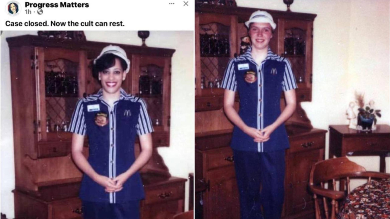 Photo of Kamala Harris in McDonald's dress going viral. Is it real?