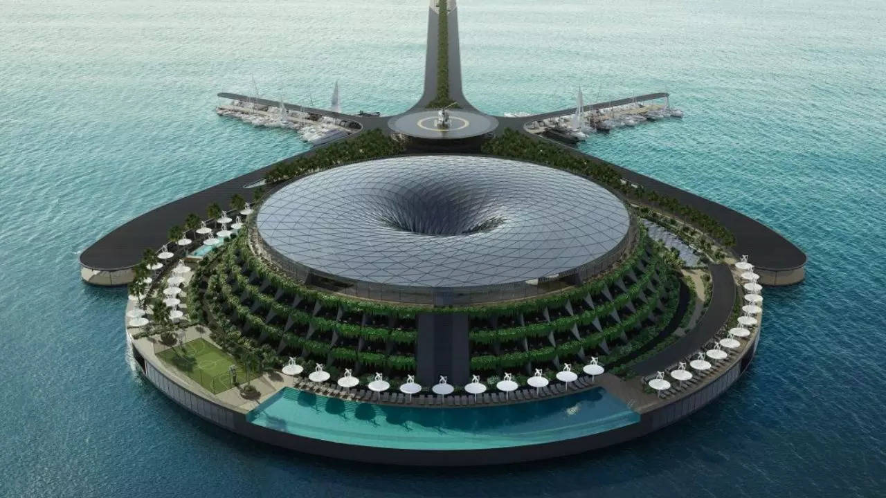 This city to build a massive hotel that will constantly rotate in the ocean