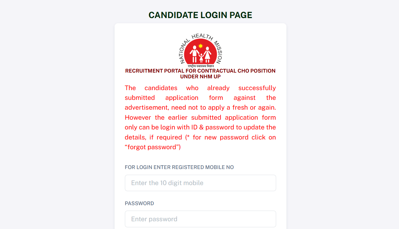 UP NHM CHO Recruitment 2024: Notice for 7401 vacancies out, direct link to apply here