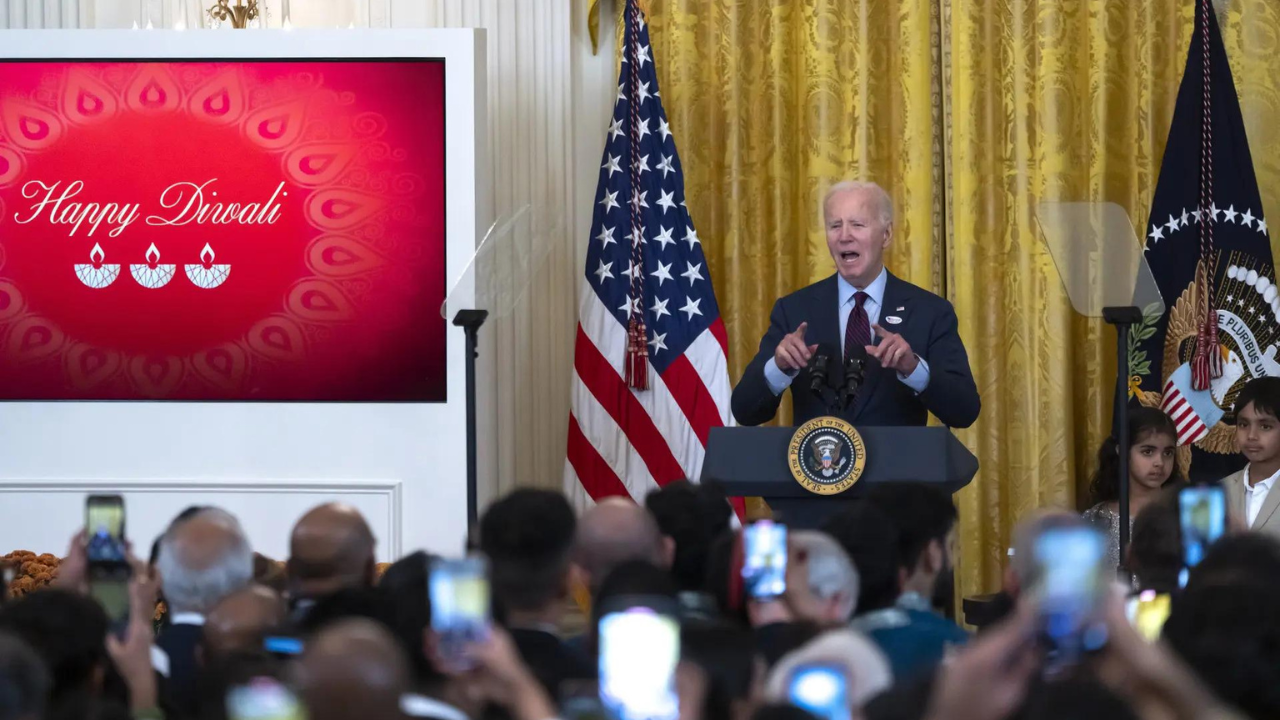 'Diwali now celebrated openly and proudly': Biden lights a diya at White House