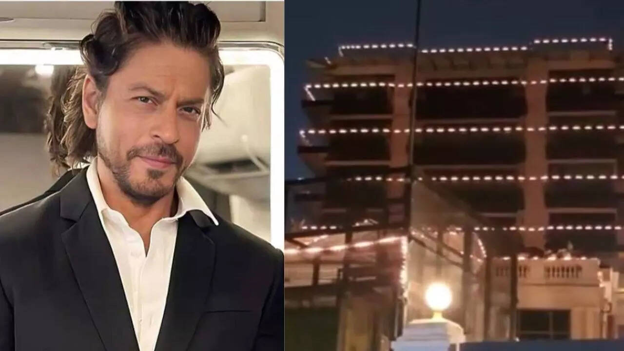 SRK's house lit up for Diwali and his 59th birthday