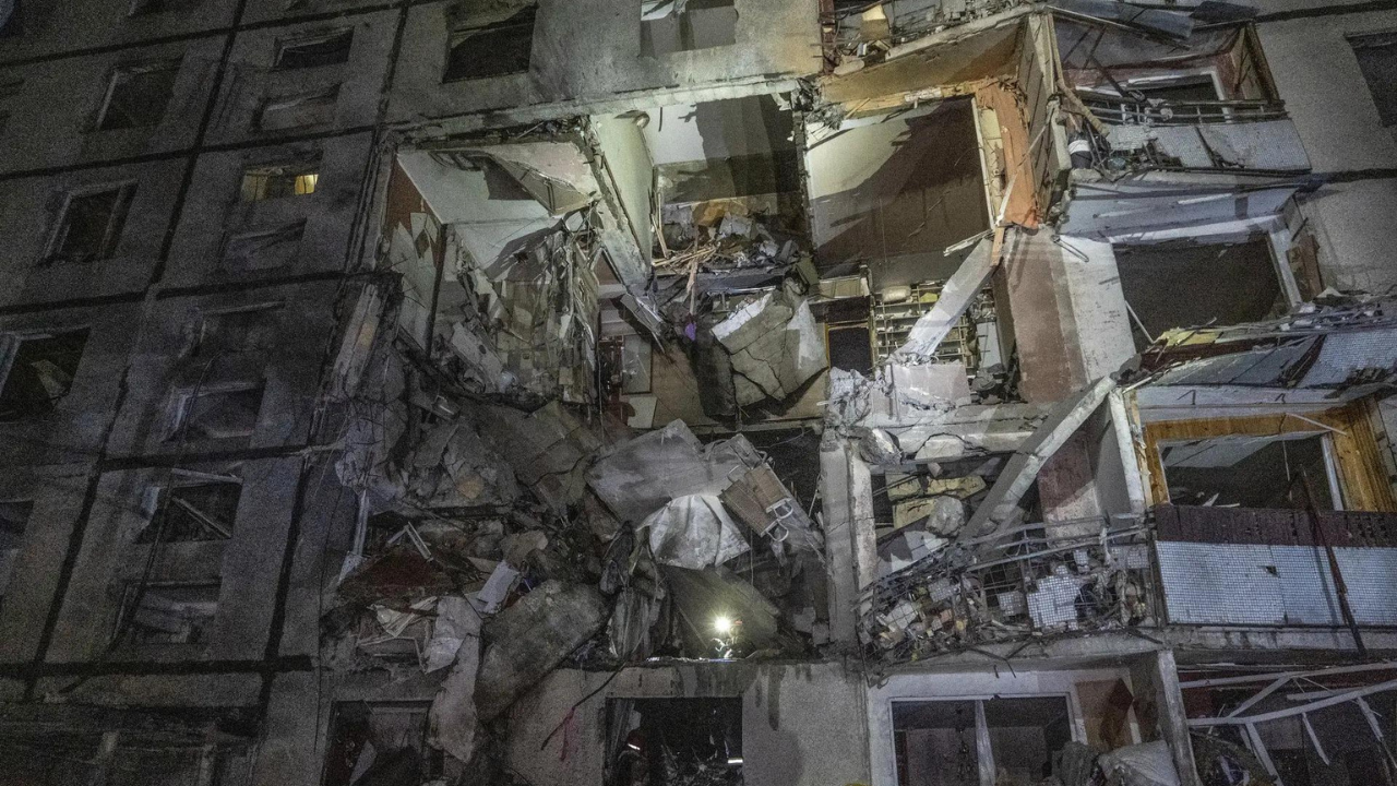 Russian bomb hits residential building in Ukraine's 2nd largest city, killing 12-year-old boy