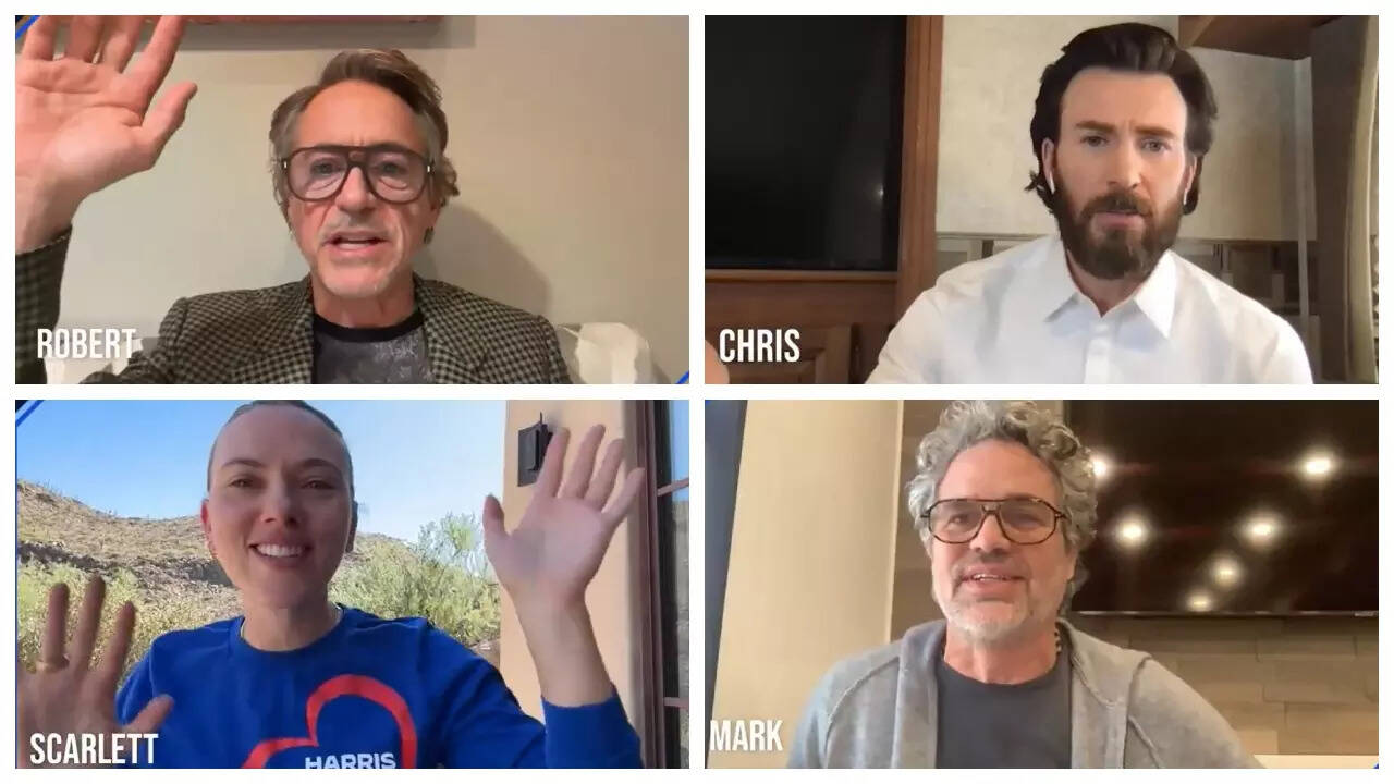 Avengers stars reunite to endorse Kamala Harris