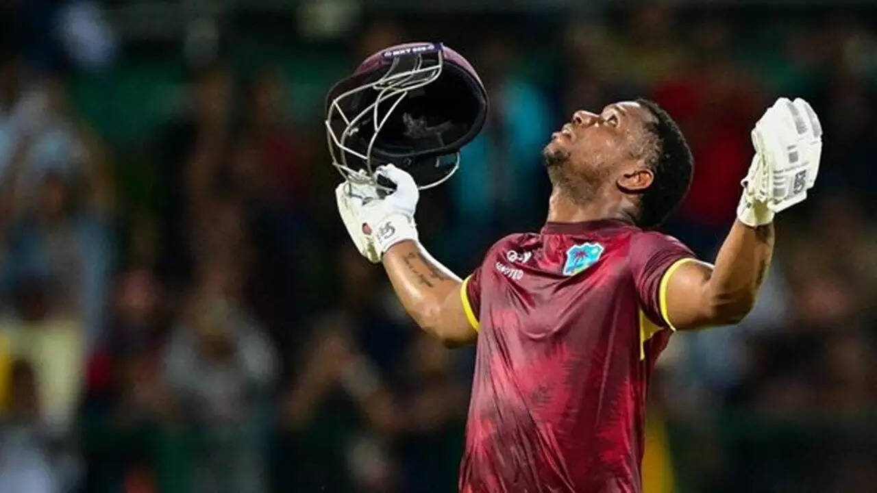 Evin Lewis leads West Indies' win over England in rain-hit 1st ODI