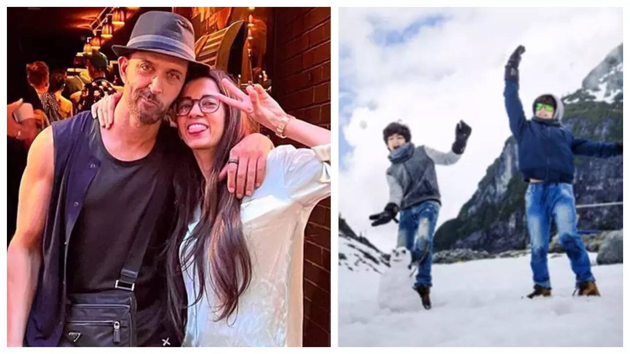 Hrithik steps out for movie date with Saba and sons