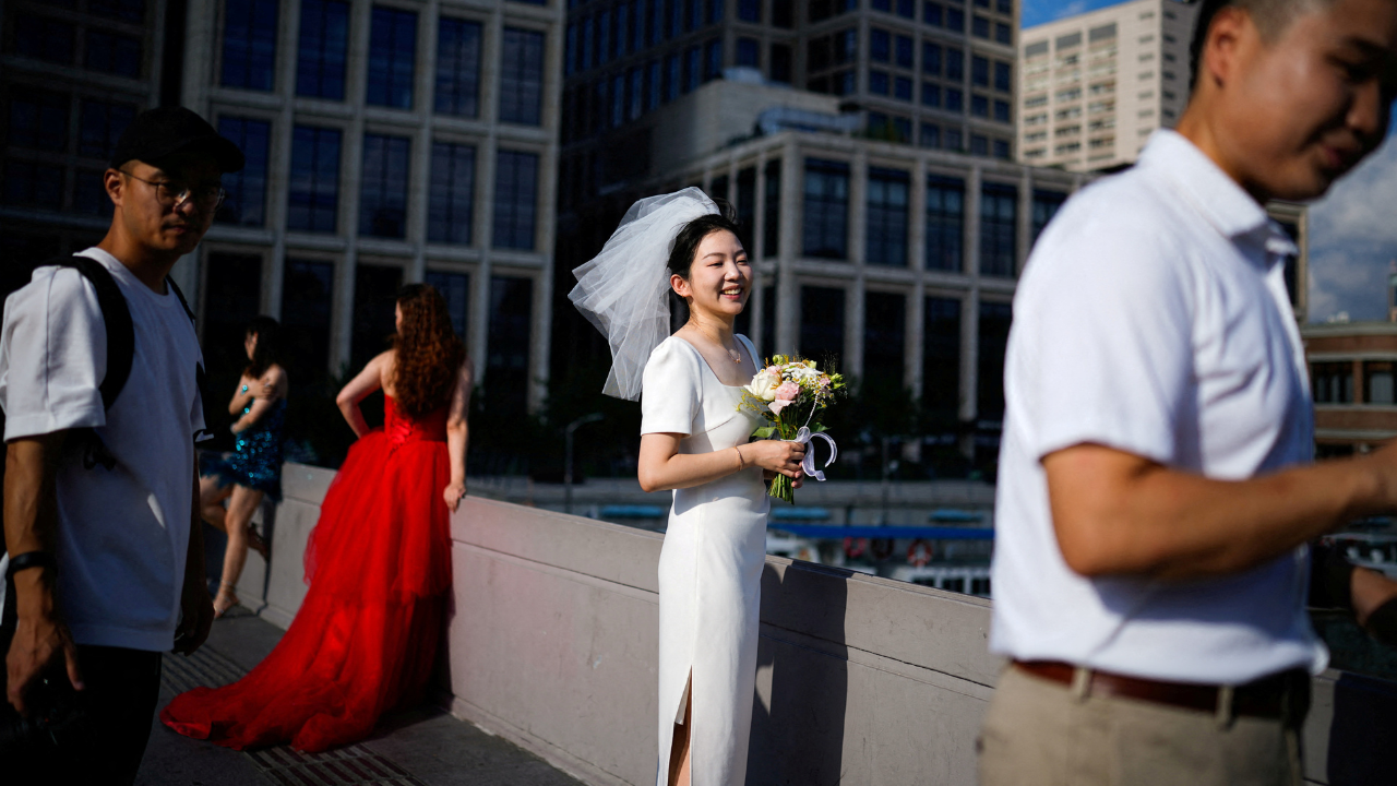 China's marriage registrations fall by almost a million in 2024