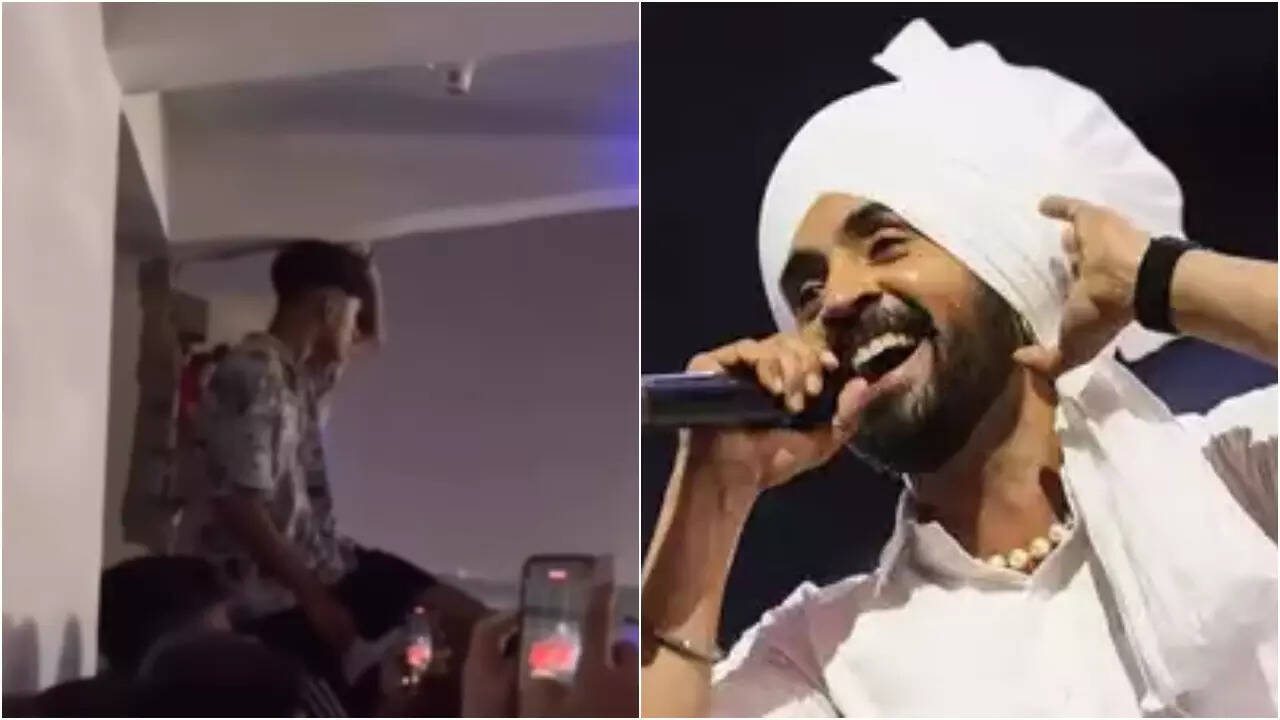 Diljit Dosanjh fans enjoy concert from PG balcony