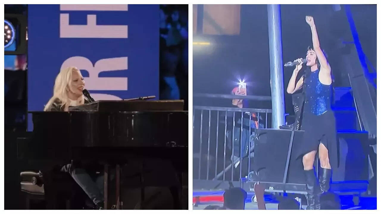 Lady Gaga, Katy Perry, perform LIVE at Kamala Harris' rally
