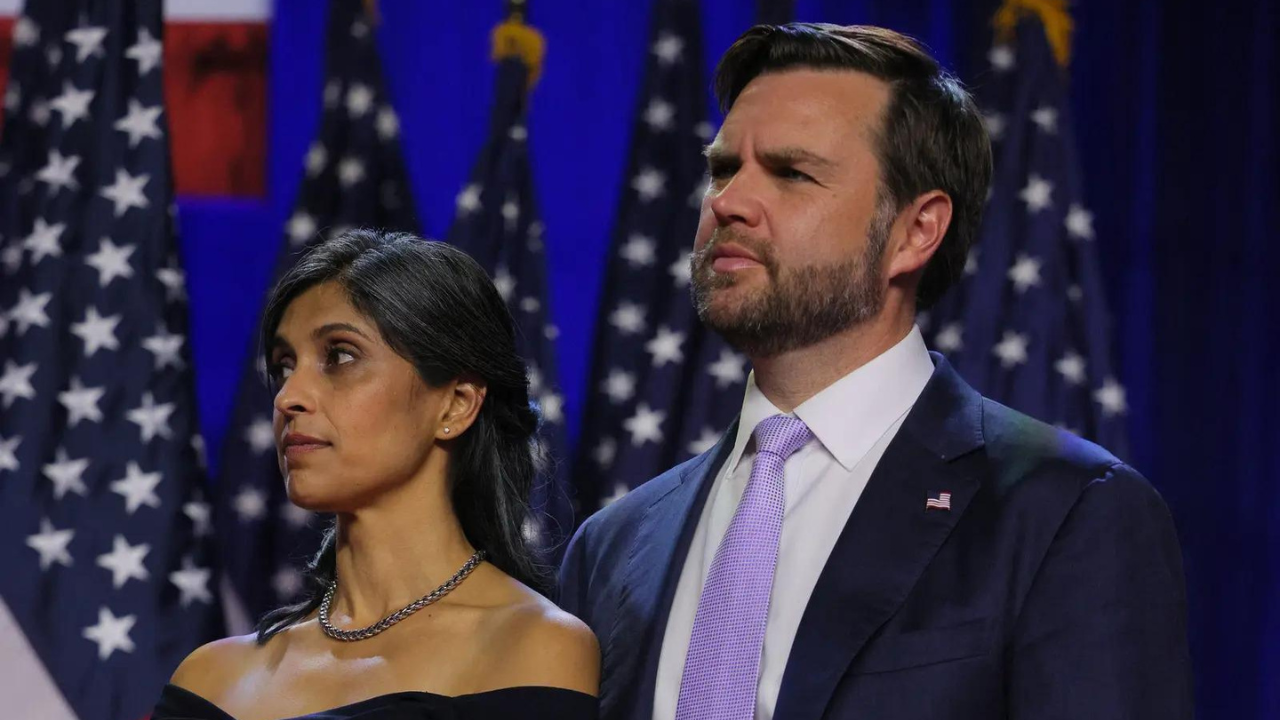 Trump praises vice president-elect JD Vance and his 'beautiful wife' Usha Vance in victory speech