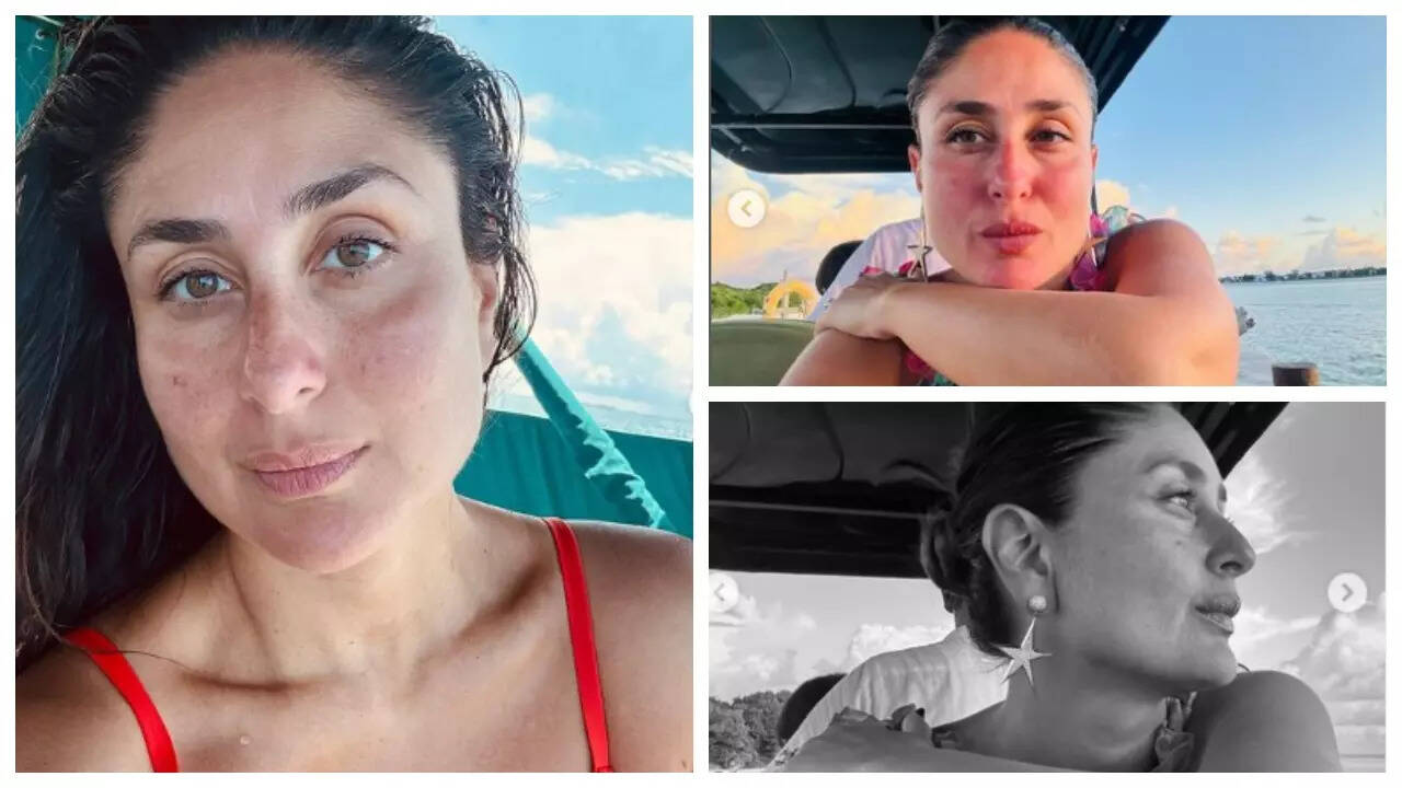 Kareena shares sun-kissed selfies with Saif