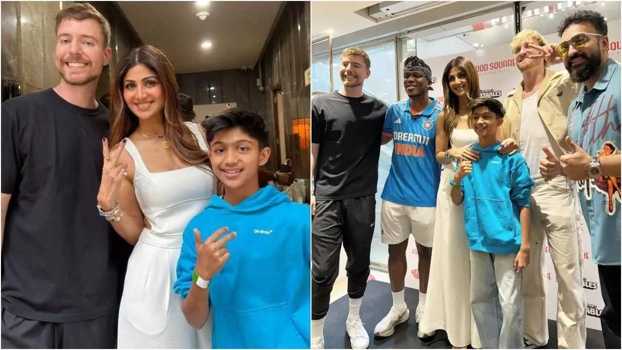 Shilpa Shetty meets MrBeast, Logan Paul and KSI