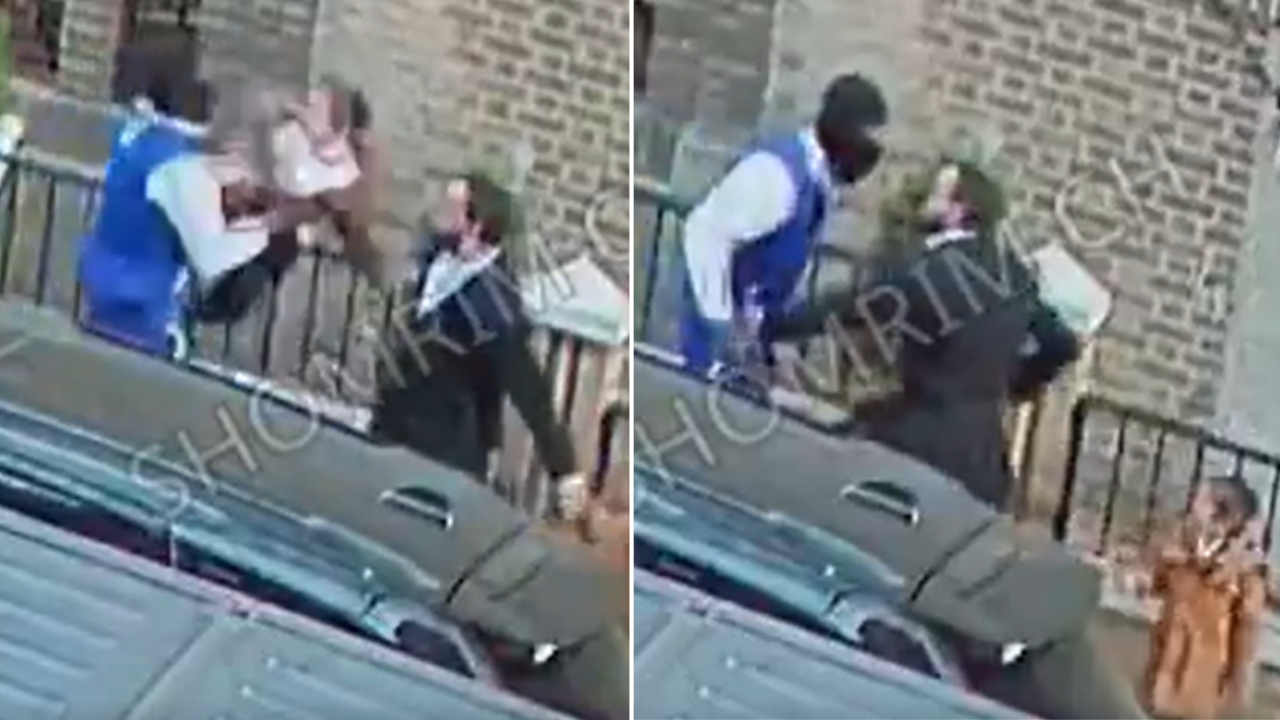 Watch: Masked man tries to snatch Jewish child from father's arms in New York