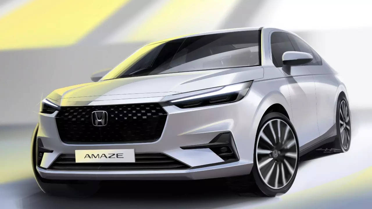 Maruti Dzire-rivalling new-gen Honda Amaze design teased: What to expect – Times of India