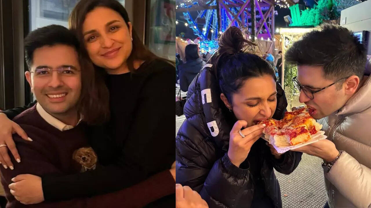 Unseen pic of Parineeti-Raghav eating street food