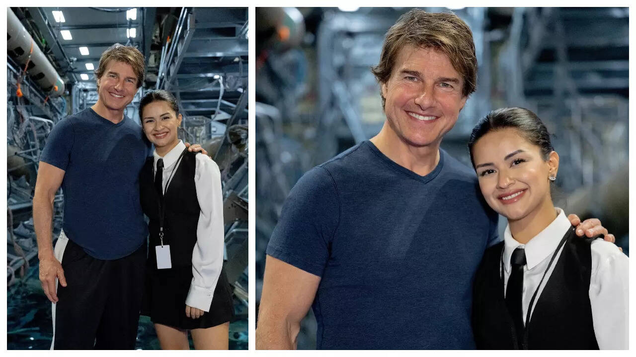 Avneet Kaur meets Tom Cruise on Mission Impossible 8 set