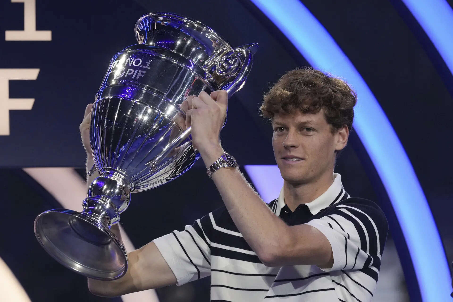 Jannik Sinner collects year-end ATP World No. 1 ranking trophy