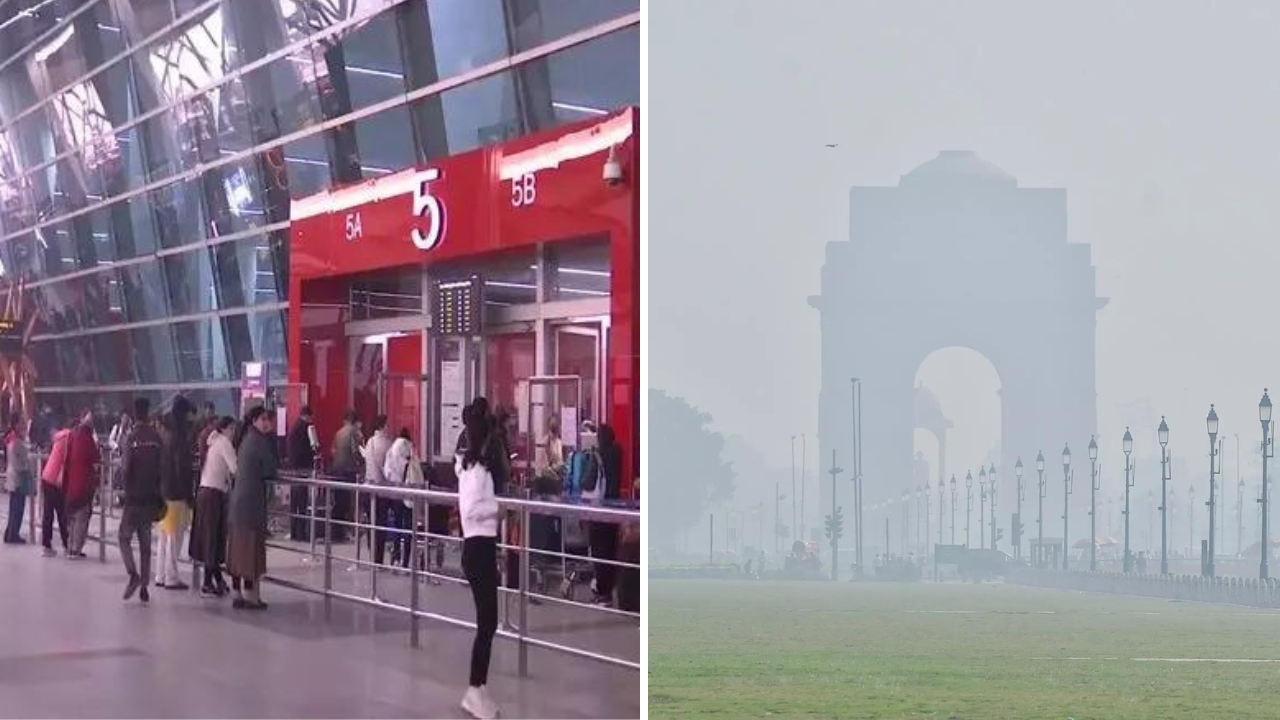 Delhi Airport issues advisory for passengers as smog reduces visibility