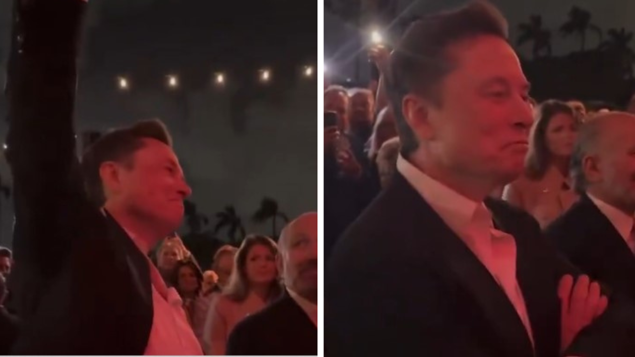 Watch: Moment when Elon Musk raises hand as 'George Soros of the Right'