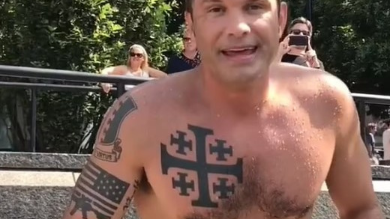 'Democrats think this is Swastika': Row over chest tattoo of Trump's secretary of defense Pete Hegseth